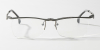 Half Rimless Pure Titanium Wide Frame Glasses| for Plus Size Faces