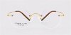 Round Glasses for Men rimless glasses, golden-f