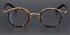 Round Browline Gold Glasses Special Design frame for High Prescription
