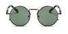 Round Sunglasses Spring on Temples Steampunk