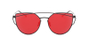 Hipster Colored Lenses Glasses with Aviator Frames-front