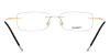 golden rimless eyeglasses-b