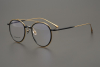 Round Pure Titanium Aviator Glasses, Clear Glasses