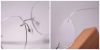 Super Light Oval Titanium Frameless Glasses, Gold