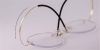 Super Light Oval Titanium Frameless Glasses, Gold