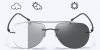 Progressive Reading Glasses No Power On Top, Rimless Aviator, Light Adjusting