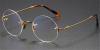 Pure Titanium Iconic Round Glasses of Steve Jobs