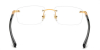Rectangular Rimless Buffalo Horn Glasses
