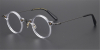 Clear Glasses, Clear Acetate Front, Metal Temple Finish