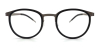 Small Round Browline Titanium Glasses for a Narrow Forehead 