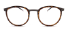 Round Browline Titanium Glasses for a Narrow Forehead 