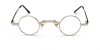 Round Glasses for Men, Super Small Round, Silver