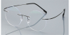 Round Glasses for Men Titanium Rimless, Gun Gray 