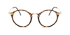 Browline Round Glasses for Oblong Face