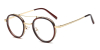 Brown Round Acetate Wrapped Aviator
