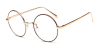 No line bifocals reading glasses, brown golden round