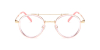 Pink Round Acetate Wrapped Aviator