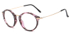 Browline Round Glasses for Oblong Face