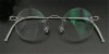 Round Glasses for Men, Manual custom made frameless glasses -6