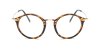 Browline Round Glasses for Oblong Face