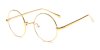No line bifocals reading glasses, golden round