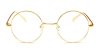 No line bifocals reading glasses, golden round