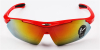 Safety Glasses Prescription with Red  Glasses Frames-front