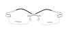 Frameless Glasses with Titanium Frames Silver Twin Temples