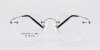Round Glasses for Men Titanium Rimless Silver Frame