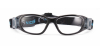 Black Acetate Prescription Safety Glasses for Football-front