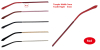 Red Eyeglasses Temple 3.3 mm