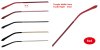 Red Eyeglasses Temple 3.3 mm