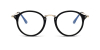 Browline Round Glasses for Oblong Face