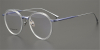 Round Pure Titanium Aviator Glasses, Clear Glasses