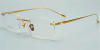 Rectangular Titanium Rimless Glasses