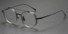 Wide Rimmed Titanium Oval Frames for High Prescription