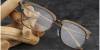 Wood Grain Browline Glasses | Four Colors