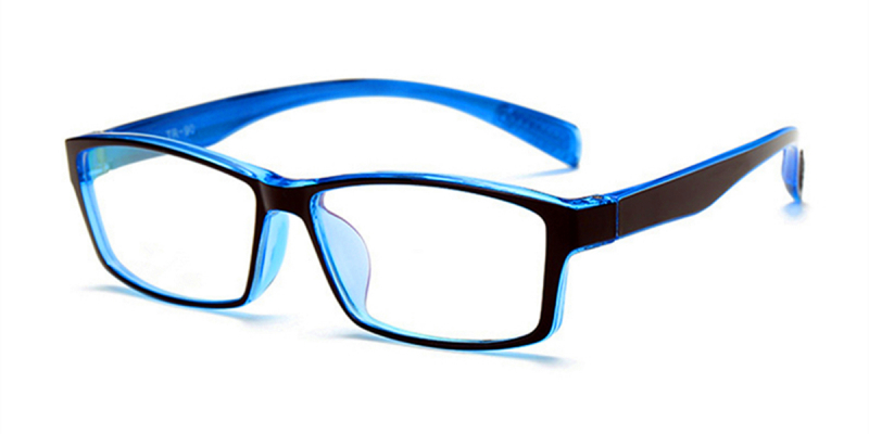 no line bifocals reading glasses, Black & Clear Blue