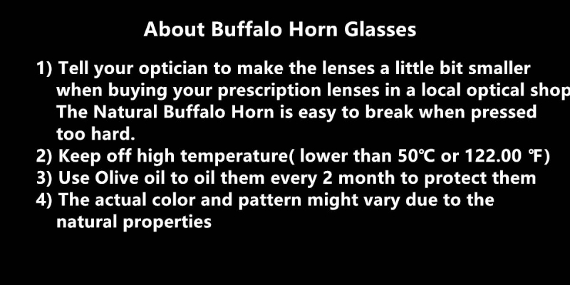  Buffalo Horn Glasses-Natural Horn Glasses-Browline Frame-Hand Made
