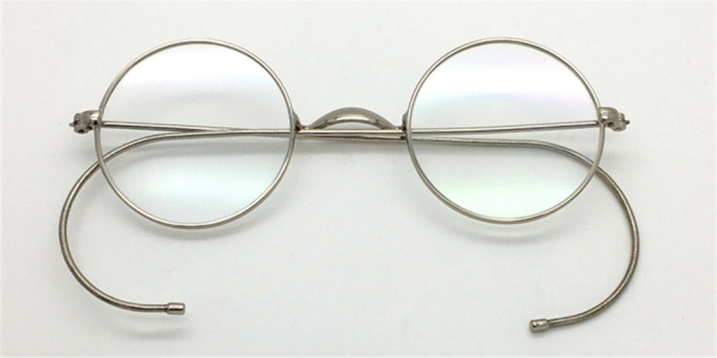 Discount Silver Cable Temples Glasses for Men 43mm-f