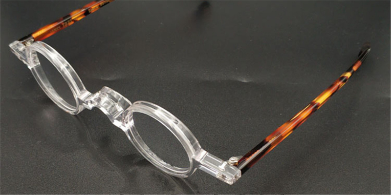 Round Clear Glasses, Without Nose Pads