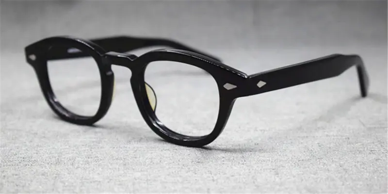 High Prescription Glasses Frames horn rimmed glasses amber 1950s men's eyeglasses