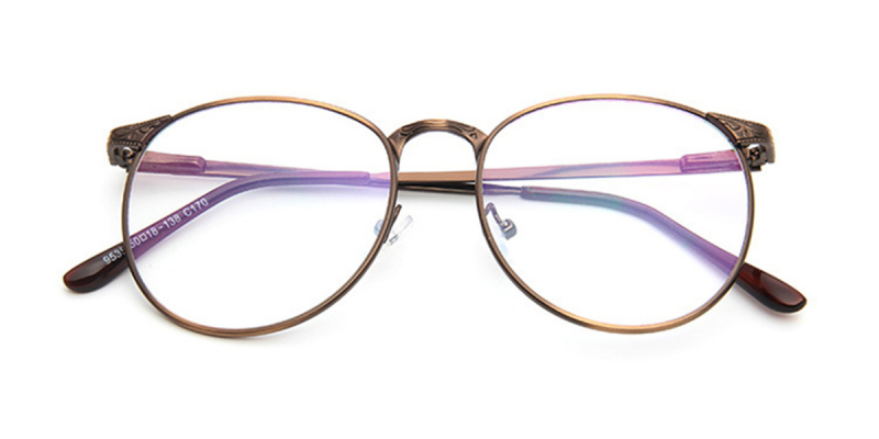 No line bifocals lenses fit frames, Vintage Copper