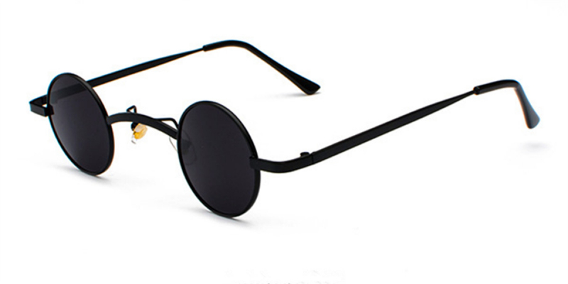Prescription Designer Sunglasses, Super Small Round, Black ｜Framesfashion