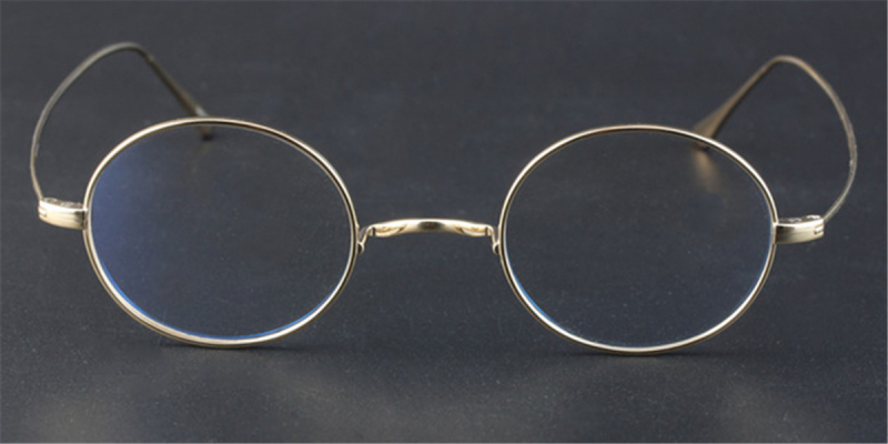 Oval Pure Titanium Saddle Bridge Eyeglasses- Gandhi Style
