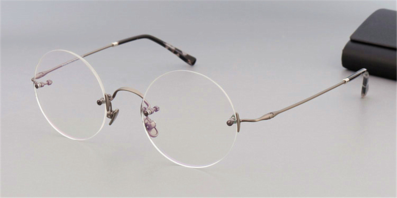 Round Glasses for Men,  Steve Jobs Glasses, Gun Gray