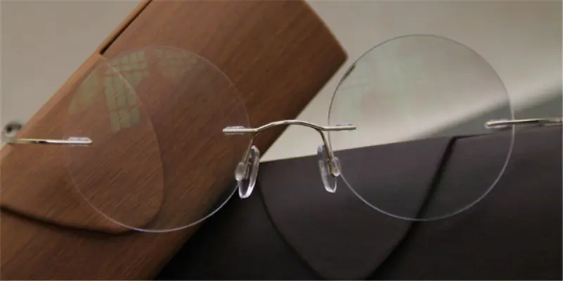 round rimless glasses