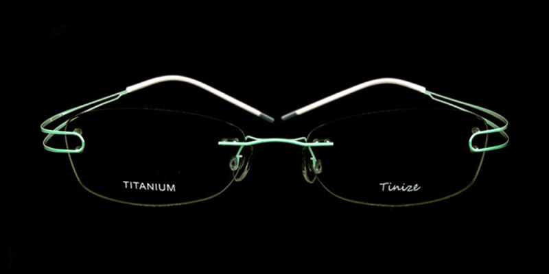 Rimless Glasses  with Thin Purple-Twin Temple