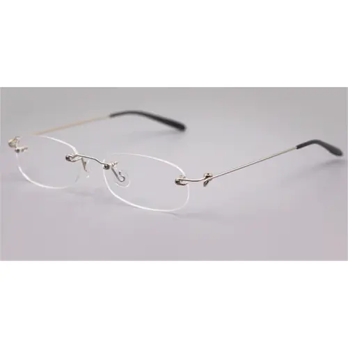 Oval Wire Titanium Rimless Glasses Super Light