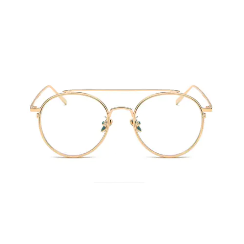 Hipster Frames of Golden Avaitor Prescription Sunglasses